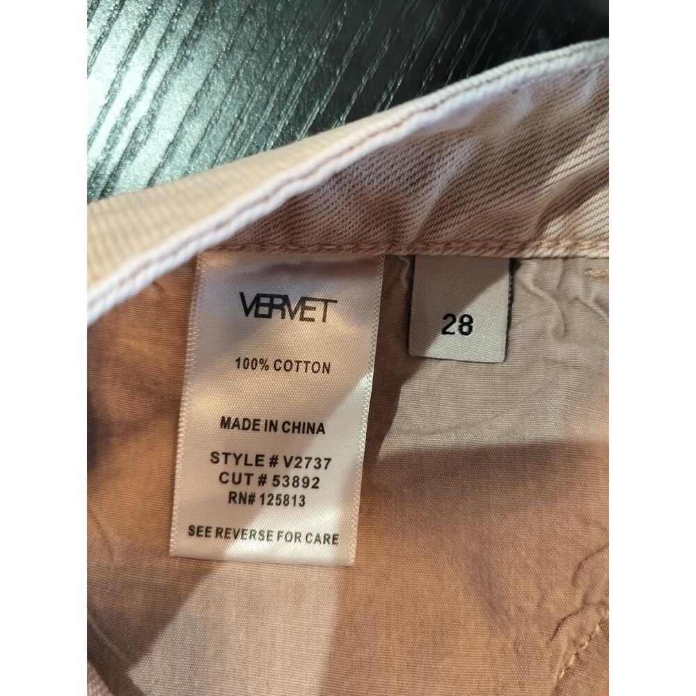 VERVET Leslie 90's Vintage Flare Pink Distressed Jeans NWT Size 28 - Picture 9 of 9